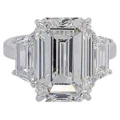 GIA Certified 3 Carat Emerald Cut Diamond Ring TYPE IIA Golconda type