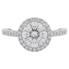 GIA Certified 4.02 Carat Round Cut Diamond F Color VVS1 Clarity Platinum Ring