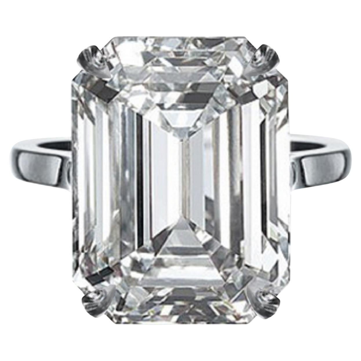 GIA Certified 5 Carat G Color VVS Emerald Cut Diamond Solitaire Platinum Ring