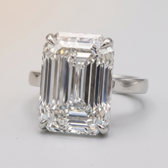 GIA Certified 5.19 Carat Emerald Cut Diamond Solitaire Ring in Platinum