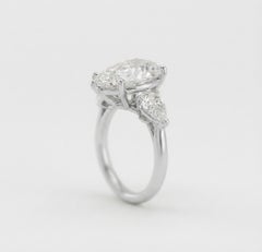 GIA Certified 8.02 Carat Pear Cut Diamond F Color IF Clarity Ring in Platinum