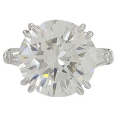 Anello con diamante tondo taglio Brilliante da investimento da 4,49 carati Harry Winston