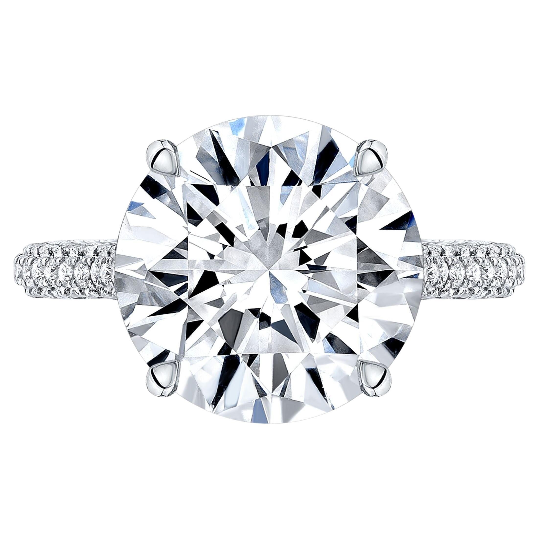 GIA Certified 20 Carat Round Brilliant Cut Diamond Ring For Sale