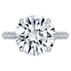 Bague en diamant certifié GIA de 20 carats à taille ronde et brillante