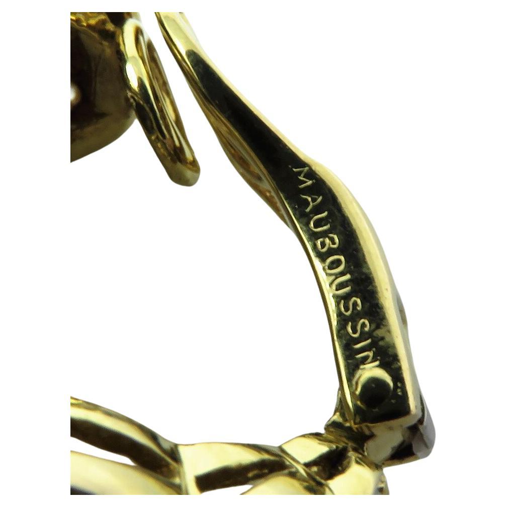 Pear Cut Mauboussin Pear Diamond 18k Yellow gold earrings For Sale