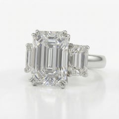 GIA Certified 4 Carat Emerald Cut Diamond D Color VS1 Clarity in Platinum
