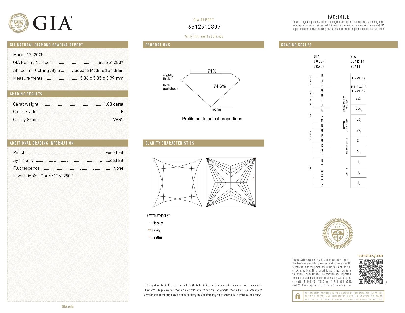 GIA-zertifizierte 1,00 Karat Diamant-Halskette mit E-Farb-Anhänger im Prinzessin- Brillantschliff im Zustand „Neu“ im Angebot in Chicago, IL