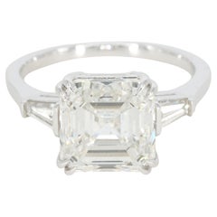 GIA Certified 5 Carat VS2 Asscher Cut Diamond Ring