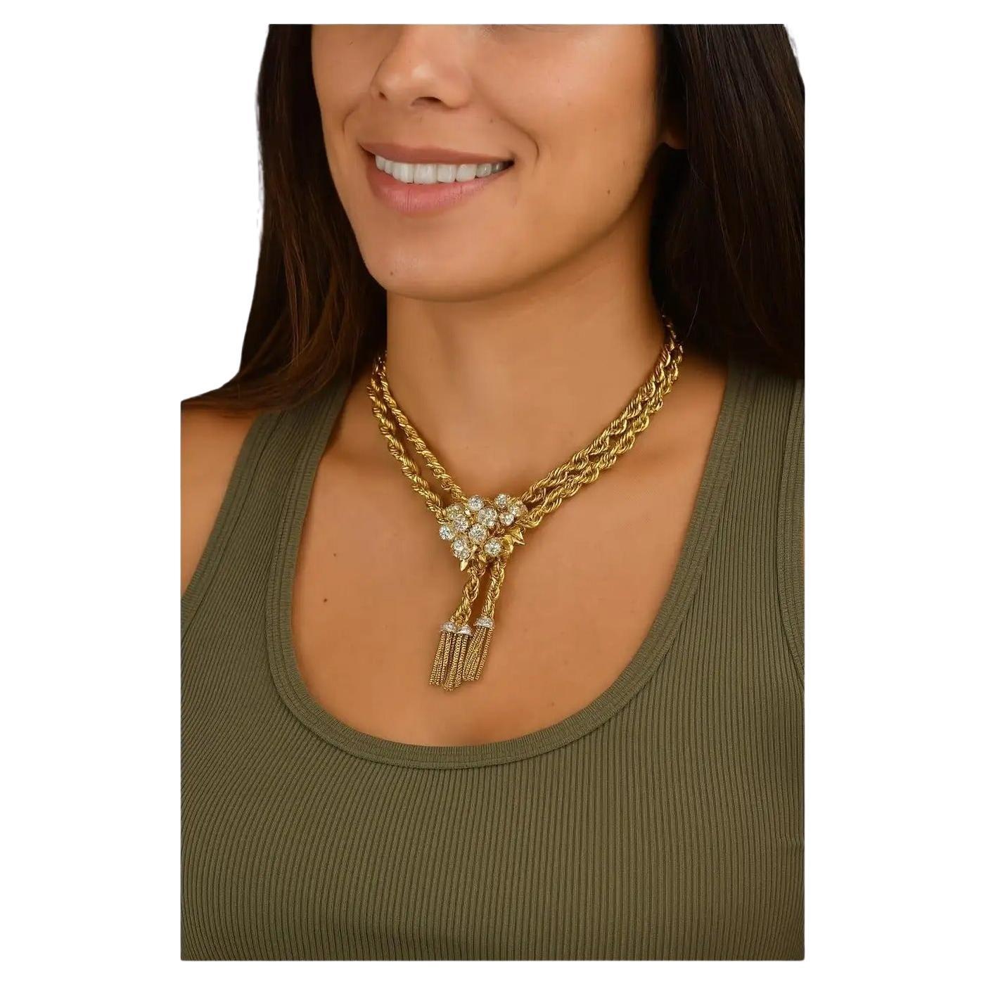 Van Cleef & Arpels "The Collection" Collana con diamanti a fiore vintage