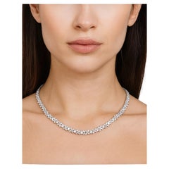 Tiffany & Co. Platin Diamant Victoria Collection'S Halskette