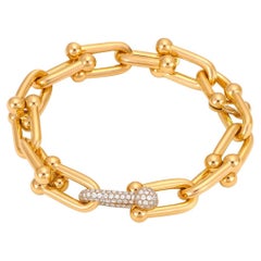 Tiffany & Co. HardWear 18K Rose Gold Diamond Chain Bracelet