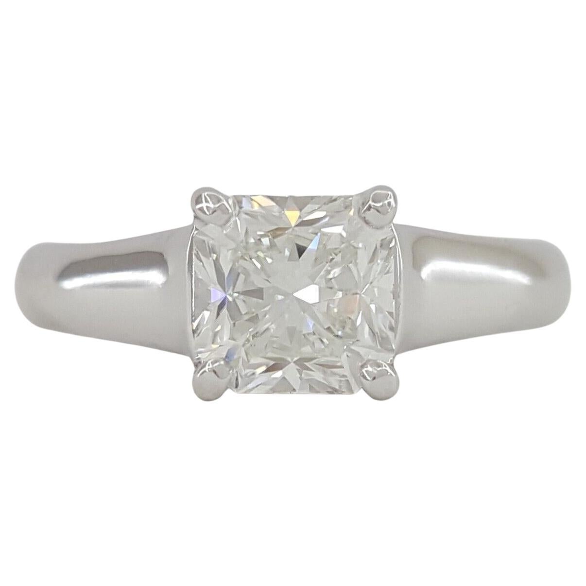 Tiffany 
Co. Lucida Rectangular Brilliant Cut Diamond Solitaire Ring For Sale