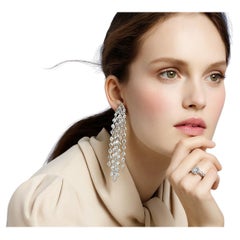 Van Cleef 
Arpels Palmyre Diamond Earrings in 18K White Gold