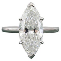Vintage Harry Winston 2.66 Carat Marquise Diamond Platinum Ring By Jacques Timey Vintage Harry Winston 2.66 Carat Marquise Diamond Platinum Ring By Jacques Timey