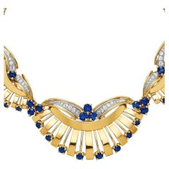 Antique 1920's Tiffany & Co. Sapphire and Diamond Necklace