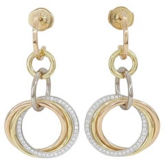 Cartier Trinity Crash Pavé Diamond Drop Earrings