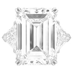 GIA Certified 5.01 Carat Emerald Cut Diamond E Color VVS2 Clarity Platinum Ring