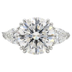 GIA Certified 7 Carat Round Brilliant Cut Diamond Ring in Platinum