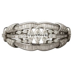 Bracciale in platino con diamanti da 18 carati, circa anni '50