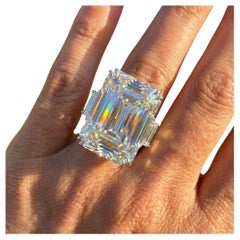 GIA Certified 20 Carat Emerald-Cut Diamond Ring GIA Certified 20 Carat Emerald-Cut Diamond Ring
