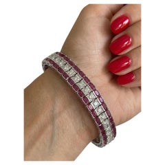 Cartier GIA Bracelet rubis birman diamant 18k
