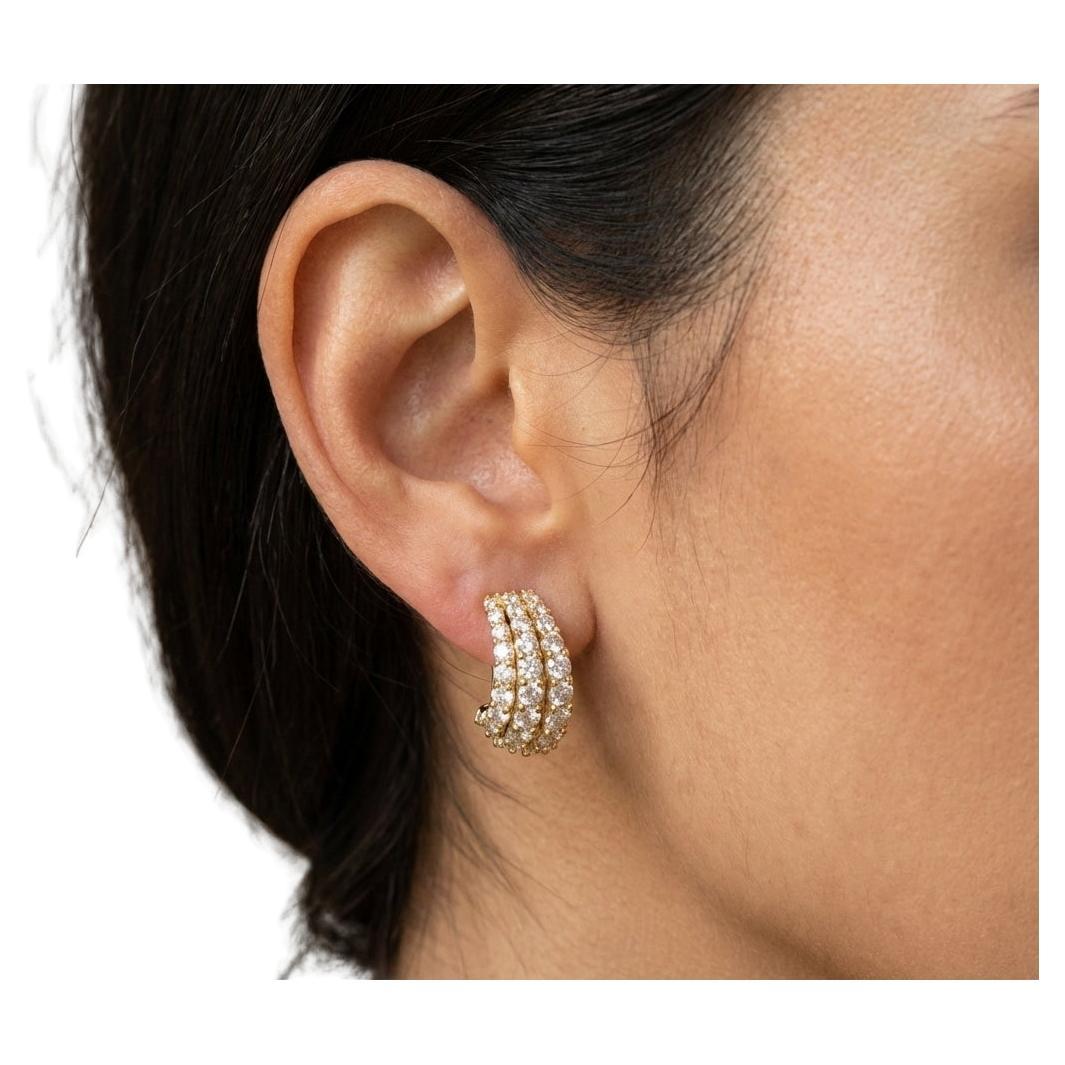 3.80 Ct. Tiffany 
Co. Diamond Earrings in 18K