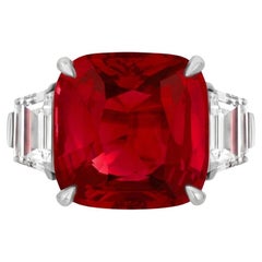 GIA-certified 4 carat natural ruby of Burmese (Myanmar) origin