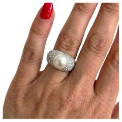 Cartier Pearl Diamond Band Ring