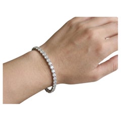 9.90 Carat Diamond Tennis Bracelet in 14K White Gold