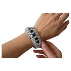 Bracciale con diamanti e zaffiri da 100 carati David Webb Bracciale con diamanti e zaffiri da 100 carati David Webb
