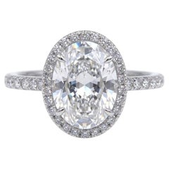 Tiffany & Co. 1.73 ct. Platinum Oval Diamond Solitaire Engagement Ring
