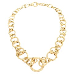 Di Modolo Tempia Collana Circle Link in oro giallo 18 carati, 2,40 carati