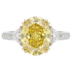 16.00 Carat Fancy Yellow Diamond Ring – GIA Certified