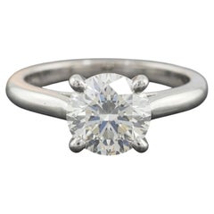 Bague de fiançailles Cartier de 1895, sertie d'un diamant rond brillant de 1,32 carat certifié par le GIA