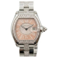 Cartier 3 Carat Diamond Roadster Ladies Stainless Steel Watch