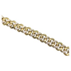 POMELLATO 2 Carat Diamond Yellow Gold Pomellato Italian Link Bracelet