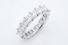 5.5 Carat Radiant Cut Diamond Eternity Band in 14k White Gold