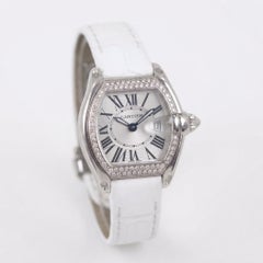 Cartier Roadster 18k White Gold and Diamond Quartz Watch
