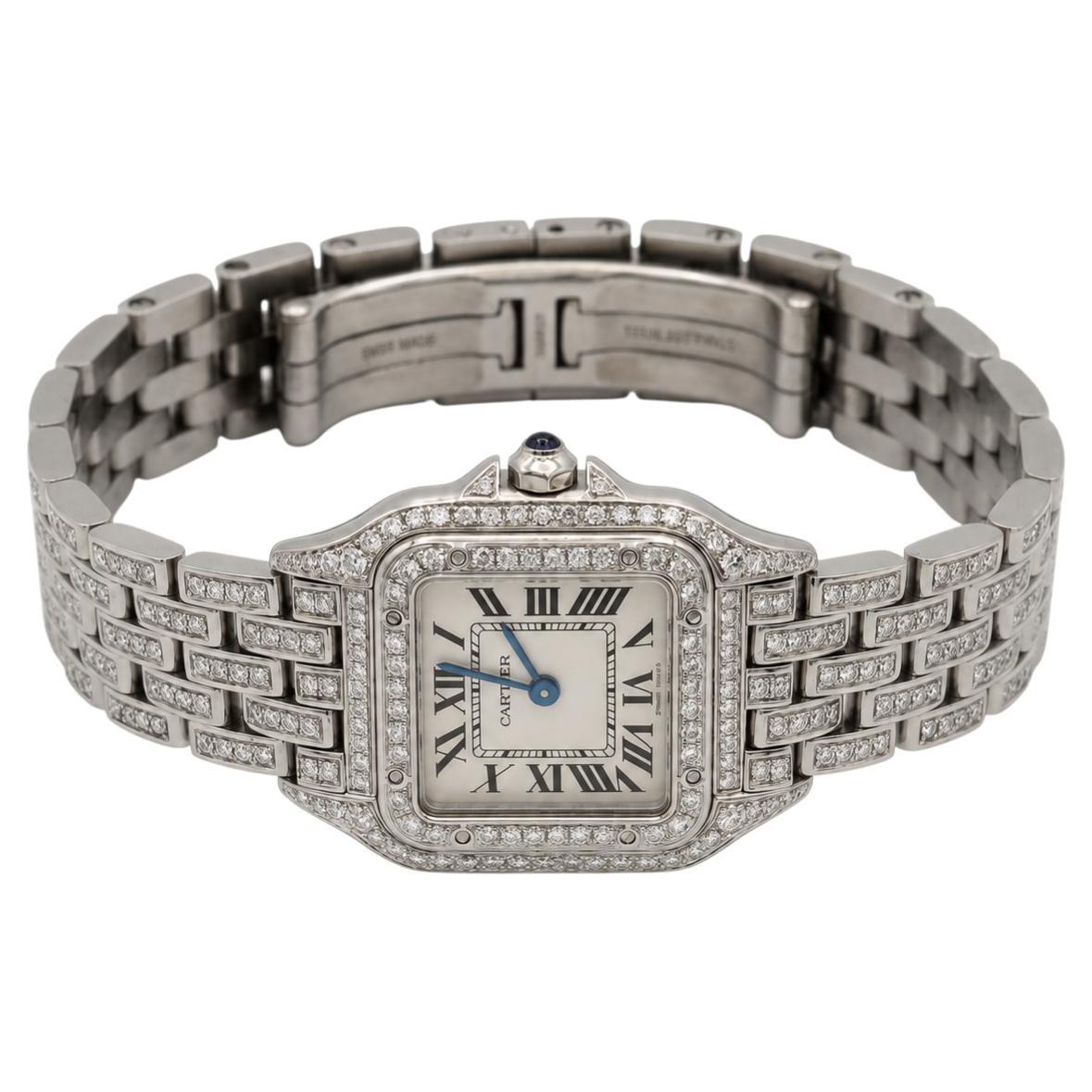 Reloj Cartier Panthère de acero inoxidable con cuarzo y diamante de 2 quilates