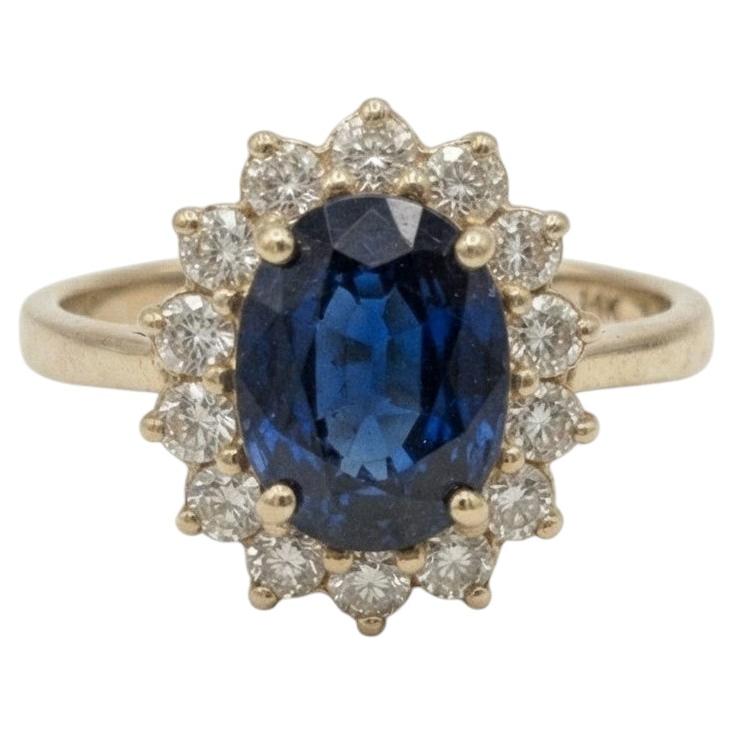 Tiffany & Co. 4 Carat Sapphire Diamond Cluster Ring