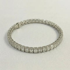 Bucherer 9 Carat Asscher Cut Diamond Tennis Bracelet in 18k White Gold