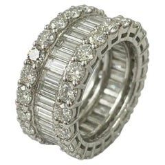 Diamond Eternity Band with Baguette and Round Brilliant Cut Stones