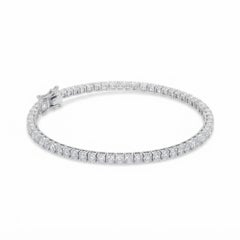 4 Carat Diamond Round Brilliant Tennis Bracelet in 14k White Gold