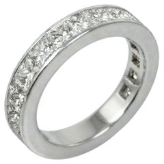 Cartier 5.50 Carat Princess Cut Diamond Platinum Eternity Band