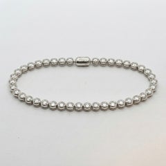 Cartier 2 Carat Diamond Nouvelle Vague 18k White Gold Bead Bracelet