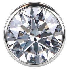 Tiffany & Co. 2 Carat Round Brilliant Diamond Bezel Set Engagement Ring
