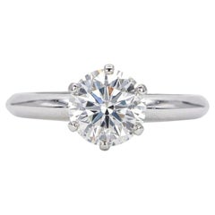 Tiffany & Co. 1 Carat Round Diamond Solitaire Engagement Ring