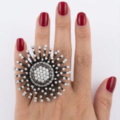 Alex Soldier 12 Carat Diamond Cocktail Ring Statement Pendant