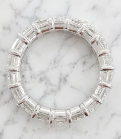 6 Carat Radiant Cut Diamond Full Circle Eternity Band in Platinum