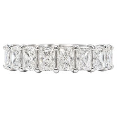 6 Carat Radiant Cut Diamond Full Circle Eternity Band in Platinum